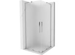 Mexen Velar L Duo Cabina Doccia Scorrevole 80 X 80 Cm, Brina, Cromo - 871-080-080-02-33-01