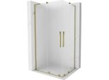 Mexen Velar L Duo Cabina Doccia Scorrevole 90 X 80 Cm, Ghiacciato, Oro - 871-090-080-02-33-50
