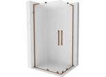 Mexen Velar L Duo Cabina Doccia Scorrevole 100 X 90 Cm, Brina, Oro Rosa - 871-100-090-02-33-60
