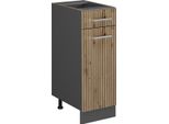 Vicco Mobiletto Base Per Cucina R-Line, 30 Cm Senza Piano Di Lavoro, Rovere Artigianale/Antracite