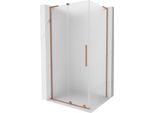 Mexen Velar L Cabina Doccia Scorrevole 120 X 80 Cm, Smerigliato, Rame Spazzolato - 871-120-080-33-65