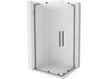 Mexen Velar L Duo Cabina Doccia Scorrevole 100 X 90 Cm, Ghiaccio, Gun Metal - 871-100-090-02-33-95
