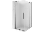 Mexen Velar L Cabina Doccia Scorrevole 120 X 120 Cm, Vetro Satinato, Grigio Canna Di Fucile Spazzolato - 871-120-120-33-66