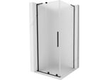 Mexen Velar L Cabina Doccia Scorrevole 100 X 100 Cm, Smerigliato, Nero - 871-100-100-33-70