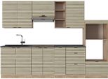 Vicco Cucina Componibile Fame-Line, 280 Cm , Pl Antracite, Pannello In Rovere/Rovere Goldkraft/Quercia Dorata