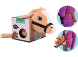 Johntoy Peluche Testa Di Cavallo Con Elastico E Suono Beige