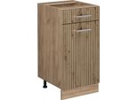 Vicco Mobiletto Base Per Cucina R-Line, 40 Cm Senza Piano Di Lavoro, Rovere Artigianale/Quercia Dorata