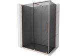 Mexen Velar Cabina Doccia Scorrevole 130 X 70 Cm, Grafite, Rame Spazzolato - 871-130-070-41-65