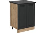 Vicco Mobiletto Base Cucina R-Line, 60 Cm , Pl Antracite, Antracite Casa Di Campagna/Quercia Dorata