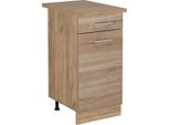 Vicco Mobiletto Base Per Cucina R-Line, 40 Cm , Pl Rovere, Sonoma/Quercia Dorata