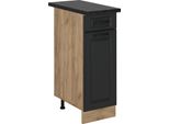Vicco Mobiletto Base Per Cucina R-Line, 30 Cm , Pl Antracite, Antracite Casa Di Campagna/Quercia Dorata