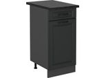 Vicco Mobiletto Base Per Cucina R-Line, 40 Cm , Pl Antracite, Antracite Casa Di Campagna/Antracite