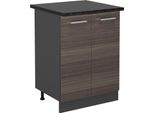 Vicco Mobiletto Base Cucina R-Line, 60 Cm , Pl Antracite, Grigio Nobile/Antracite