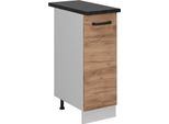 Vicco Armadio Cucina Dispensa Alto R-Line, 30 Cm Pl Antracite, Quercia Dorata/Bianco