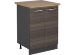Vicco Mobiletto Base Cucina R-Line, 60 Cm , Pl Rovere, Grigio Nobile/Antracite