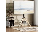 Wisfor Supporto Tv Regolabile In Altezza Extra Stabile, Supporto Tv Con Ripiani In Marmo, Per Supporto Tv Da 40-75 Pollici, Vesa 600X400Mm, Fino A Max. 40Kg
