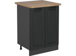 Vicco Mobiletto Base Cucina R-Line, 60 Cm , Pl Rovere, Antracite Casa Di Campagna/Antracite