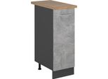 Vicco Armadio Cucina Dispensa Alto R-Line, 30 Cm , Pl Rovere, Calcestruzzo/Antracite