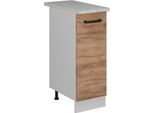 Vicco Armadio Cucina Dispensa Alto R-Line, 30 Cm Pl Marmo, Quercia Dorata/Bianco
