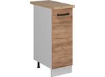 Vicco Armadio Cucina Dispensa Alto R-Line, 30 Cm Pl Rovere, Quercia Dorata/Bianco