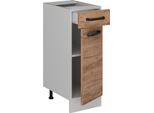 Vicco Mobiletto Base Per Cucina R-Line, 30 Cm Senza Piano Di Lavoro, Quercia Dorata/Bianco