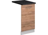 Vicco Pannello Frontale Della Lavastoviglie Fame-Line, 45 Cm , Pl Antracite, Quercia Dorata/Bianco