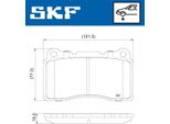 Skf Set Di Pastiglie Freno Pastiglie Freno Anteriori Per Renault Megane Iii Coupé (DZ0/1) Vkbp 81022