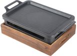 Barbecue Da Tavolo Grill A Prova Di Bastone Con Base In Legno Fornello Portatile Ad Alcool Grill Compatto Per Ristorante Casa Campeggio