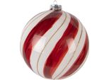 Guaina Natalizia Clayre & Eef Ø 15X15 Cm In Vetro Bianco Rosso