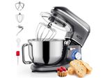 Fentic Robot Da Cucina 2000W – Impastatrice, Mixer, Frusta, Gancio Per Impasto, Gancio Per Mescolare, Ciotola Acciaio Inox 6,2L, 6 Velocità, Funzione