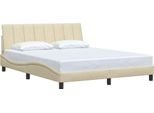 Vidaxl Struttura Letto Senza Materasso "Hanko"" Crema 160X200 Cm Tessuto"