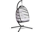 Sedia Sospesa Swoods Con Telaio - Sedia Sospesa Per Esterni - Per Interni Ed Esterni - Sedia Sospesa Con Grandi Cuscini - Sedia Per Topi Pieghevole - Fino A 150 Kg