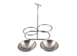 Portamestoli Verticale, Portacucchiai, In Acciaio Inox, Pratico Portautensili Da Cucina Per Pentole, Portapentole, Color Argento, Con 2 Piatti