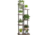 Supporto Per Piante, Design A 7 Livelli, Organizzatore Interno Salvaspazio, Nero Marrone