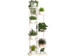 Supporto Per Piante, Design A 7 Livelli, Organizer Per Interni Salvaspazio, Bianco Crema