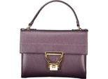 Elegante Borsa Da Donna Viola Con Tracolla Regolabile E Chiusura A Torciglione