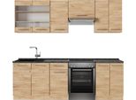 Vicco Cucina Componibile Fame-Line, 240 Cm , Pl Antracite, Quercia Dorata/Quercia Dorata
