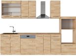 Vicco Cucina Componibile Fame-Line, 300 Cm Con Armadio Alto, Pl Rovere, Quercia Dorata/Quercia Dorata