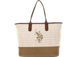 U.S. Polo Assn. Borsa Shopper Borsa A Tracolla Pool Party Shopping Bag Natural Avorio
