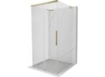 Mexen Rox-3S L Cabina Doccia Scorrevole A 3 Pareti 120 X 120 Cm, Trasparente, Oro - 8C2L-120-120-50-00-3S