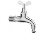 Inf Rubinetto Esterno Bloccabile Acciaio Inox - Ugello Lavaggio Auto 10Cm