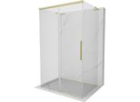 Mexen Rox-3S L Cabina Doccia A 3 Lati Scorrevole 160 X 120 Cm, Trasparente, Oro Spazzolato - 8C2L-160-120-55-00-3S