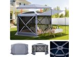 Padiglione Pop-Up Vevor, 3,6X3,6X2,2 M, Grande Tenda Da Campeggio A 6 Lati Con Tetto Rimovibile E Borsa Per Il Trasporto, Tenda Per Feste, Protezione Solare Per 8-10 Persone, Per Giardino, Cortile E Terrazzo