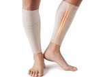 Cambivo Polpaccera Compressione Uomo Donna X2, Calze Compressione Graduata, Gambaletti Compressione, Calze Elastiche Contenitive Per Sport, Calcio, Corsa, Ciclismo, Circolazione Gambe, Vene Varicose