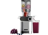 Aiorber 200W Slow Juicer Spremiagrumi A Freddo Con Scivolo Di Alimentazione Da 110 Mm Per Frutta Intera | Coclea Di Alta Qualità, Senza Bpa, Ricette Di Succo Incluse, Argento