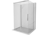 Mexen Rox-3S Cabina Doccia A 3 Lati Scorrevole 125 X 90 Cm, Trasparente, Cromo - 8C2-125-090-01-00-3S