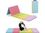 Tappetino Da Palestra Pieghevole Costway, Tappetino Morbido Da 200 X 75 Cm, Tappetino Da Ginnastica Con Maniglia Per Il Trasporto, Tappetino Sportivo Per Il Fitness A Casa Per Bambini Adulti