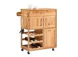 Sobuy Carrello Portavivande Con Rotelle Carrello Da Cucina Con Piano Di Lavoro Carrello Con Portabottiglie Isola Da Cucina Scaffale Per Cucina Sala Da Pranzo Outdoor FKW45-N