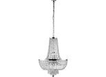 Mozart Lampadario In Ferro E Ottone Cromato Con Strass 8 Luci 134 Ø50 BL189-8-CR