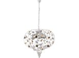 Bella Lampadario In Ferro Laccato Bianco Shabby 5 Luci 125 Ø68 BL196-5-BCO